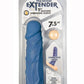 Great Extender 1st Silicone Vibrating Sleeve - Blue - 7.5in