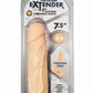 Great Extender 1st Silicone Vibrating Sleeve - Vanilla - 7.5in