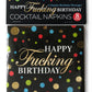 Happy F'n Birthday Napkins - Multicolor - 8 Per Pack