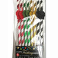 Happy F'n Birthday Tall Party Straws - Assorted Colors - 8 Per Pack