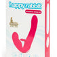 Happy Rabbit Strapless Strap-On Silicone Rabbit Vibrator - Pink