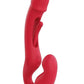 Harmony Duo App-Controlled Rechargeable Silicone Strapless Strap-On - Gold/Red