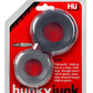 Hunkyjunk Cog Silicone Cock Ring - Assorted Colors/Black/Gray - 2 Pack