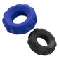 Hunkyjunk Cog Silicone Cock Ring - Assorted Colors/Black/Blue - 2 Pack