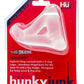 Hunkyjunk Slingshot Silicone 3 Ring Teardrop Cock Ring - Clear/Clear Ice