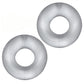 Hunkyjunk Stiffy Bulge Silicone Cock Rings - Clear/Clear Ice - 2 Pack