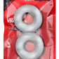 Hunkyjunk Stiffy Bulge Silicone Cock Rings - Clear/Clear Ice - 2 Pack