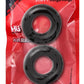 Hunkyjunk Stiffy Bulge Silicone Cock Rings - Black/Tar Ice - 2 Pack