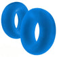 Hunkyjunk Stiffy Bulge Silicone Cock Rings - Blue/Teal Ice - 2 Pack