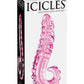 Icicles No. 24 Textured Glass Dildo - Pink - 6in
