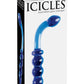 Icicles No. 31 Double-Sided Glass G-Spot Massager and Anal Probe - Blue