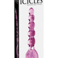 Icicles No. 43 Beaded Glass - Pink