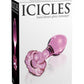 Icicles No. 48 Flower Shaped Glass Anal Plug - Pink