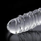 Icicles No. 63 Textured Glass Dildo with Balls