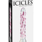 Icicles No. 7 Glass Dildo - Clear/Purple - 7in