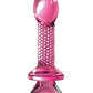 Icicles No. 82 Textured Glass Juicer Anal Probe with Heart Shaped Handle