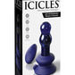 Icicles No. 83 Rechargeable Glass Plug with Remote Control - Blue