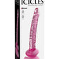 Icicles No. 86 Glass Wand with Bendable Silicone Suction Cup - Pink