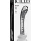 Icicles No. 88 Glass G-Spot Wand with Bendable Silicone Suction Cup - Clear