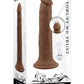 In Thrust We Trust Rechargeable Silicone Dildo with Remote - Chocolate