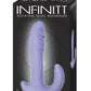 Infinitt Rotating Dual Massager Silicone Rechargeable Vibrator - Purple