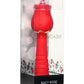 Inmi Bloomgasm Racy Rose Thrusting and Licking Rose Rechargeable Silicone Vibrator - Red
