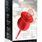 Inmi Bloomgasm Sucking and Vibrating Rose Silicone Rechargeable Clit Stimulator - Red