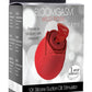 Inmi Bloomgasm Wild Rose 10x Silicone Rechargeable Clit Stimulator with Suction - Red