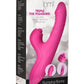 Inmi Bumping Bunny Thrusting Pulsing Rechargeable Silicone Rabbit Vibrator - Pink