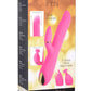 Inmi Versa-Thrust Rechargeable Silicone 10x Rabbit Vibrator with 3 Attachments - Pink
