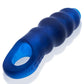 Invader Rippled Open-Ended Silicone Cocksheath Extender - Blue/Frost
