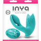Inya Bump-N-Grind Silicone Rechargeable Warming Vibrator with Remote Control - Teal