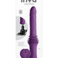 Inya Super Stroker Rechargeable Silicone Thrusing Vibrator - Purple