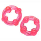 Island Rings Double Stacker Cock Rings - Pink - 2 Piece Set