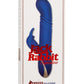 Jack Rabbit Signature Heated Silicone Thrusting G Rabbit Rechargeable Vibrator - Blue