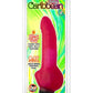Jelly Caribbean Number 2 Jelly Vibrator with Clitoral Stimulator - Red - 8in