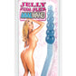 Jelly Fun Flex Beaded Anal Wand - Blue - 9.5in