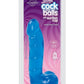 Jelly Jewels Dildo with Balls - Blue - 6in