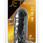 Jet Destroyer Dildo with Balls 10in - Carbon Metallic - Black