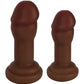 Jock Anal Plug Duo Penis Heads - Chocolate