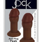 Jock Anal Plug Duo Penis Heads - Chocolate