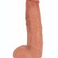 Jock Bareskin Realistic Vibrating Dong with Balls - Vanilla - 9in
