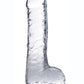 Jock C-Thru Slim Realistic Dong with Balls - Clear - 8in