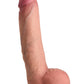 Jock Dual Density Silicone Dildo with Balls - Vanilla - 10in
