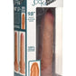 Jock Dual Density Uncut Dildo with Balls - Caramel - 9.8in