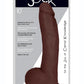 Jock Realistic Dildo with Balls - Chocolate - 10in