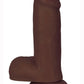 Jock Realistic Dildo with Balls - Chocolate - 6in