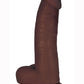 Jock Realistic Dildo with Balls - Chocolate - 8in