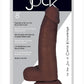 Jock Realistic Dildo with Balls - Chocolate - 8in