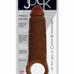 Jock Realistic Penis Enhancer with Ball Strap - Chocolate - 2in